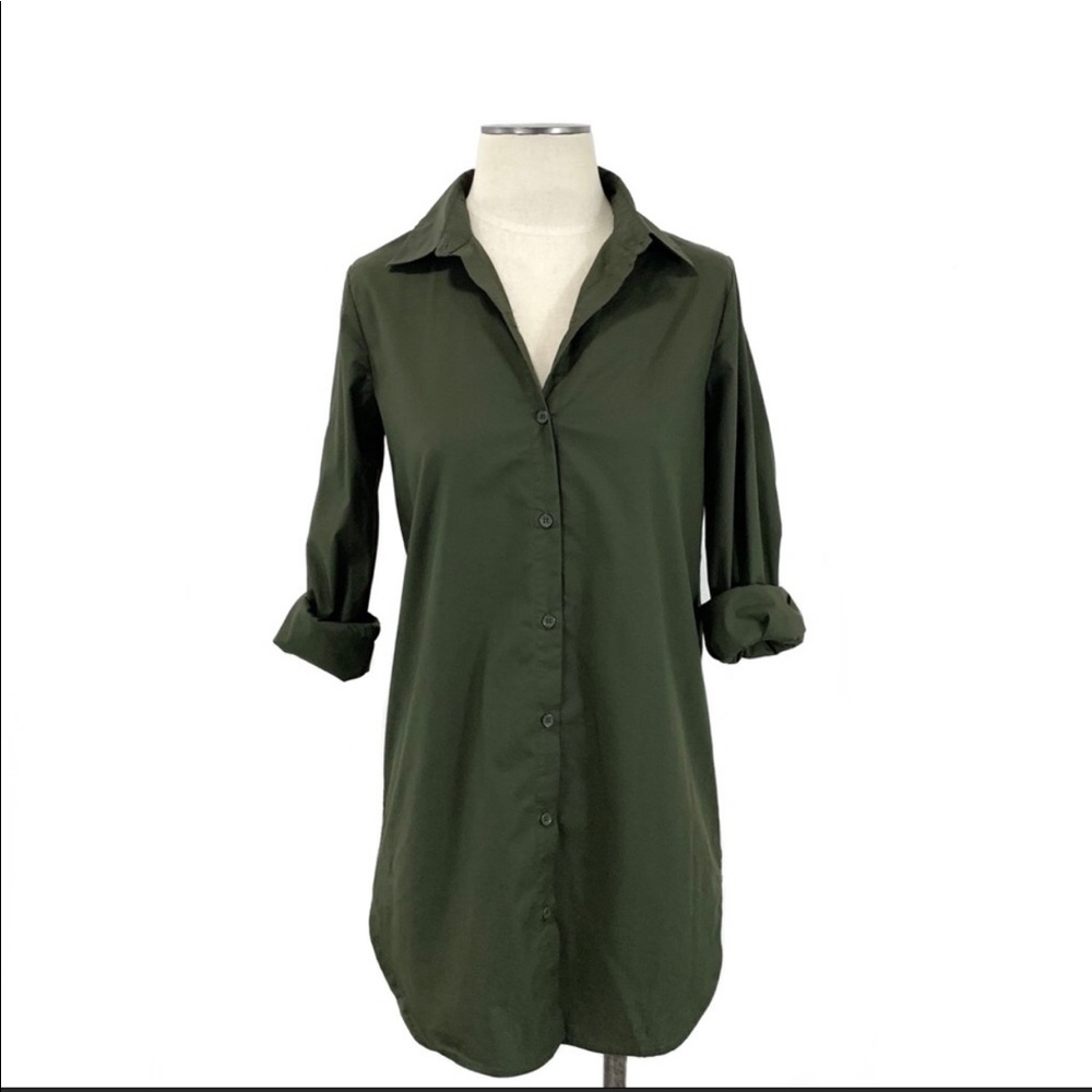 Dark Green Shirtdress